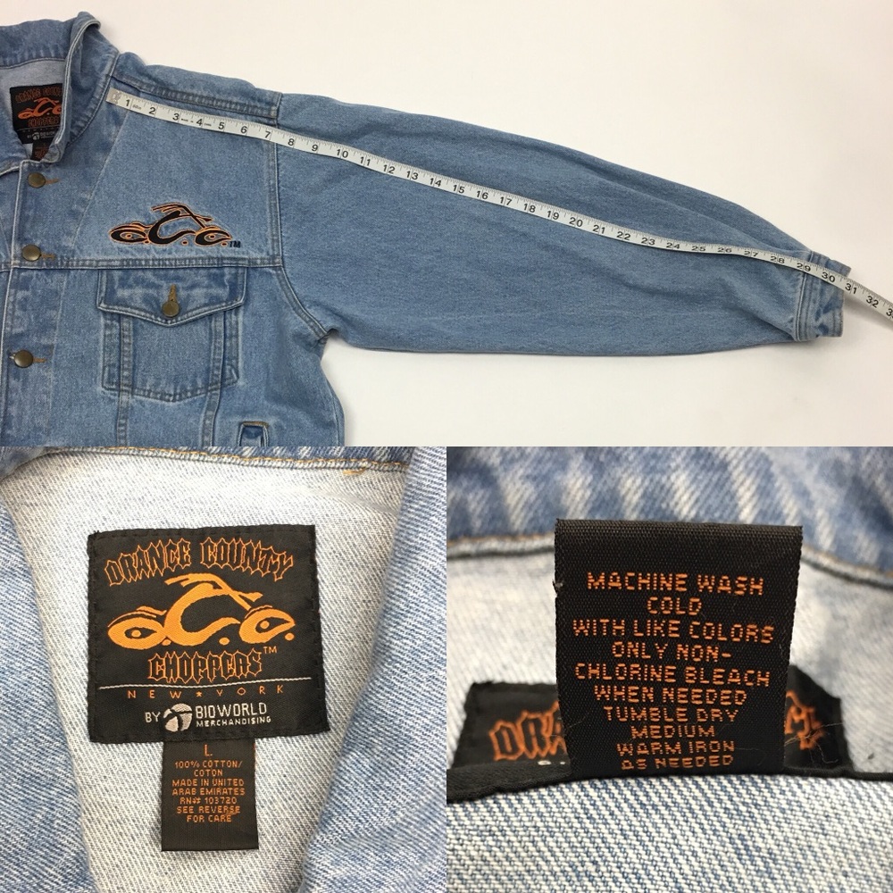 Orange County Choppers Occ Motorcycle Denim Jacket View 3
